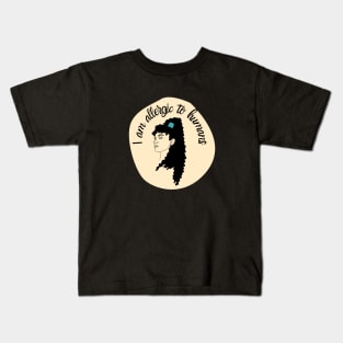 I am allergic to humans - Dark turquoise Kids T-Shirt